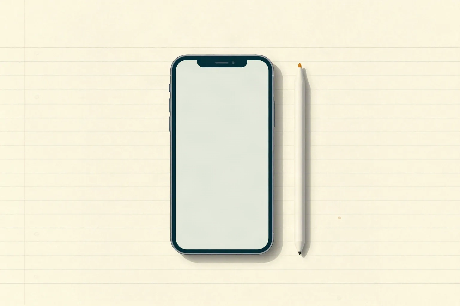 Düz ekranlı bir telefon, yanında defter ve kalem; telefon üzerinden bonus talep etme adımını anlatan sade görsel.